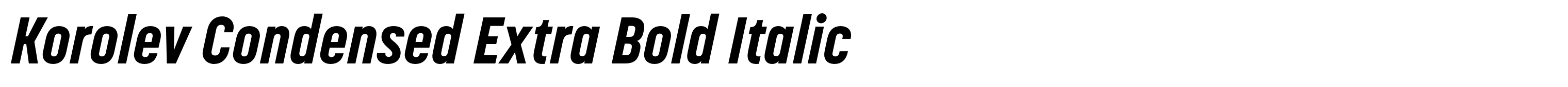 Korolev Condensed Extra Bold Italic